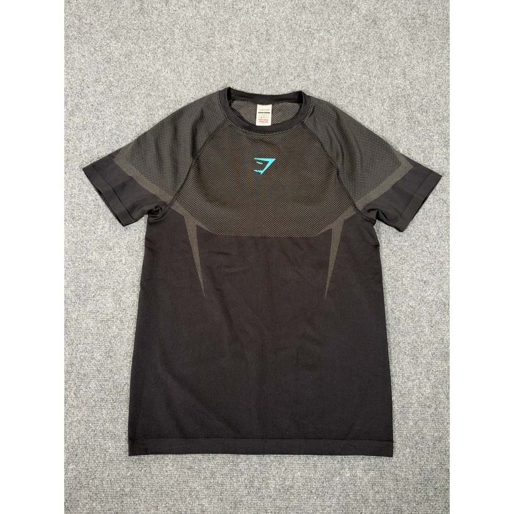 Gymshark Onyx 5.0 v5 Seamless T-Shirt Black Blue Size Large